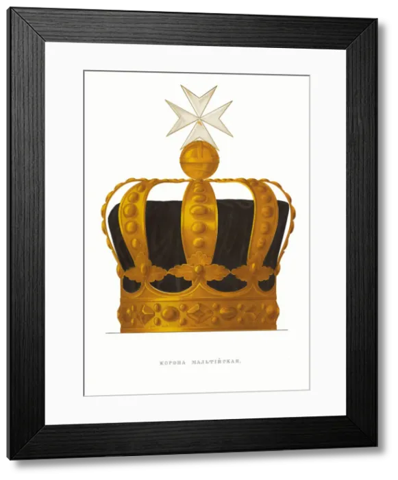 Framed Print : The Maltese crown of Tsar Paul I. From the Antiquities of the Russian State, 1849-1853 Framed Print : The Maltese crown of Tsar Paul I. From the Antiquities of the Russian State, 1849-1853