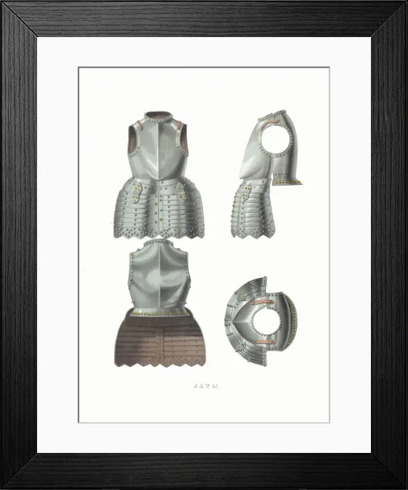 Framed Print : Plate armour. From the Antiquities of the Russian State, 1849-1853 Framed Print : Plate armour. From the Antiquities of the Russian State, 1849-1853