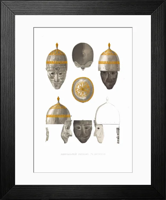 Framed Print : Mongolian Shishaks. From the Antiquities of the Russian State, 1849-1853 Framed Print : Mongolian Shishaks. From the Antiquities of the Russian State, 1849-1853