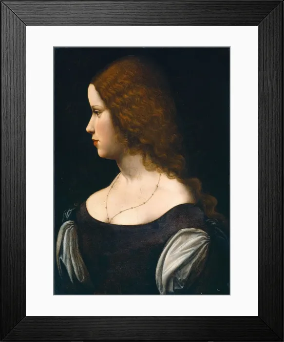 Framed Print : Portrait of a Young Lady, c. 1500. Creator: Anon Framed Print : Portrait of a Young Lady, c. 1500. Creator: Anon