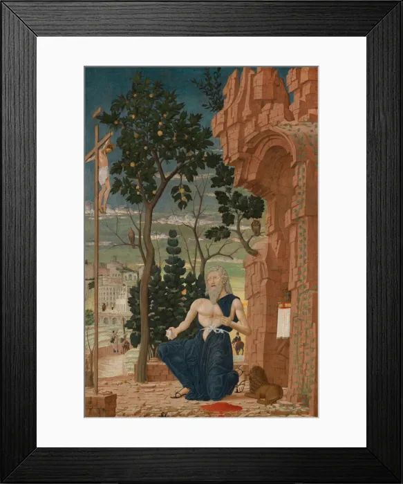 Framed Print : Saint Jerome in the Wilderness, c. 1475. Creator: Anon Framed Print : Saint Jerome in the Wilderness, c. 1475. Creator: Anon