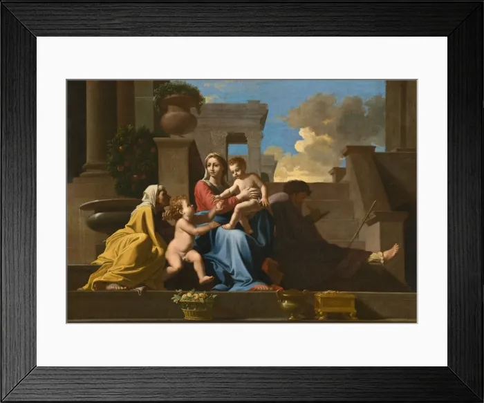 Framed Print : The Holy Family on the Steps, 1648. Creator: Anon Framed Print : The Holy Family on the Steps, 1648. Creator: Anon