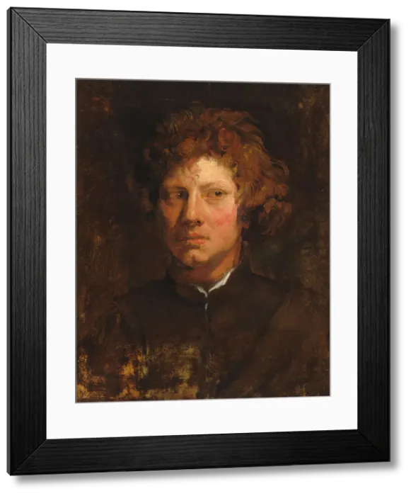 Framed Print : Head of a Young Man, c. 1617 / 1618. Creator: Anthony van Dyck Framed Print : Head of a Young Man, c. 1617 / 1618. Creator: Anthony van Dyck