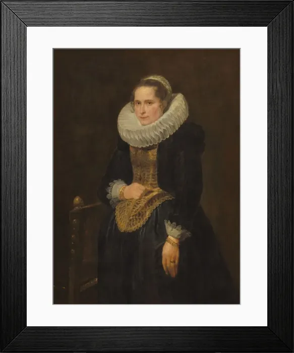 Framed Print : Portrait of a Flemish Lady, probably 1618. Creator: Anthony van Dyck Framed Print : Portrait of a Flemish Lady, probably 1618. Creator: Anthony van Dyck