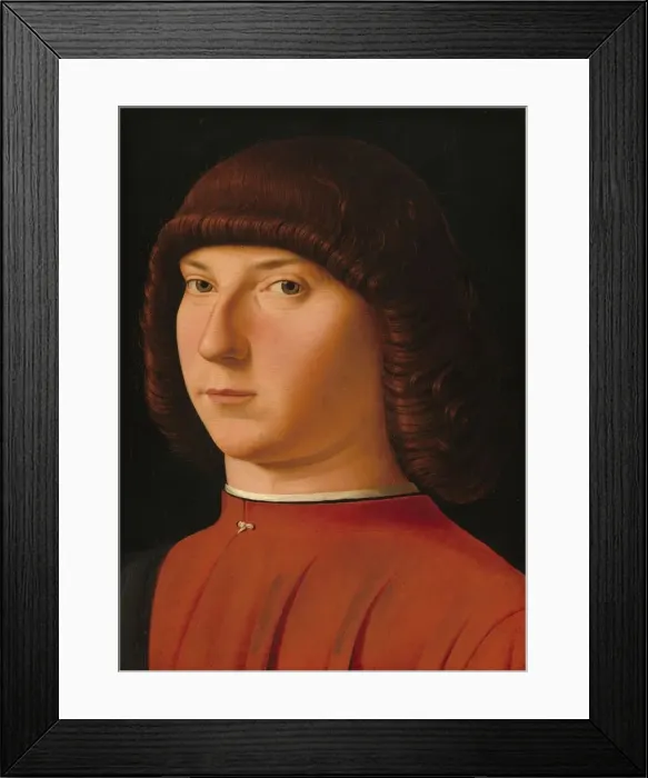 Framed Print : Portrait of a Young Man, c. 1475 / 1480. Creator: Antonello da Messina Framed Print : Portrait of a Young Man, c. 1475 / 1480. Creator: Antonello da Messina