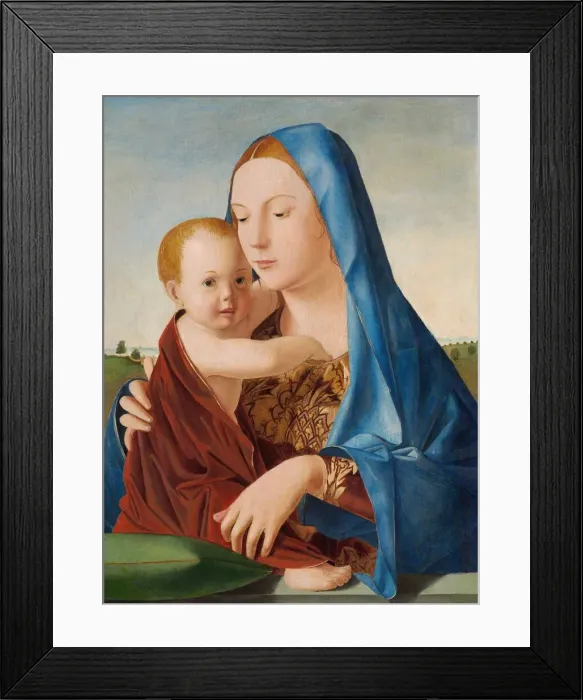 Framed Print : Madonna and Child, c. 1475. Creator: Antonello da Messina Framed Print : Madonna and Child, c. 1475. Creator: Antonello da Messina