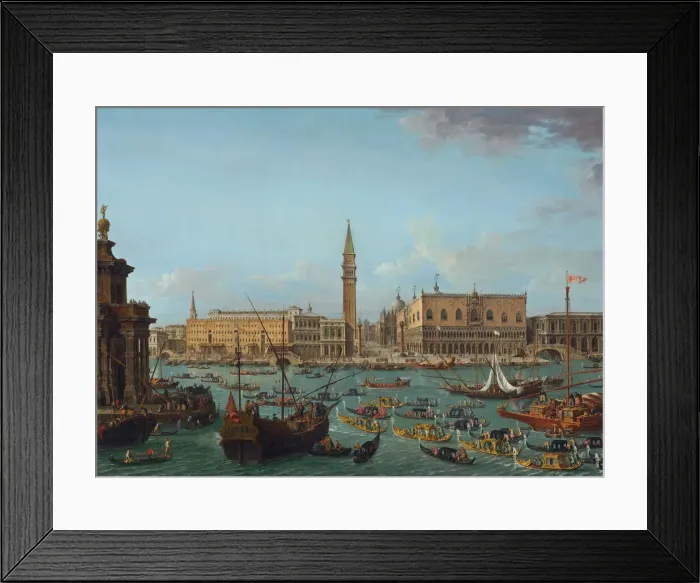 Framed Print : Procession of Gondolas in the Bacino di San Marco, Venice, 1742 or after Framed Print : Procession of Gondolas in the Bacino di San Marco, Venice, 1742 or after