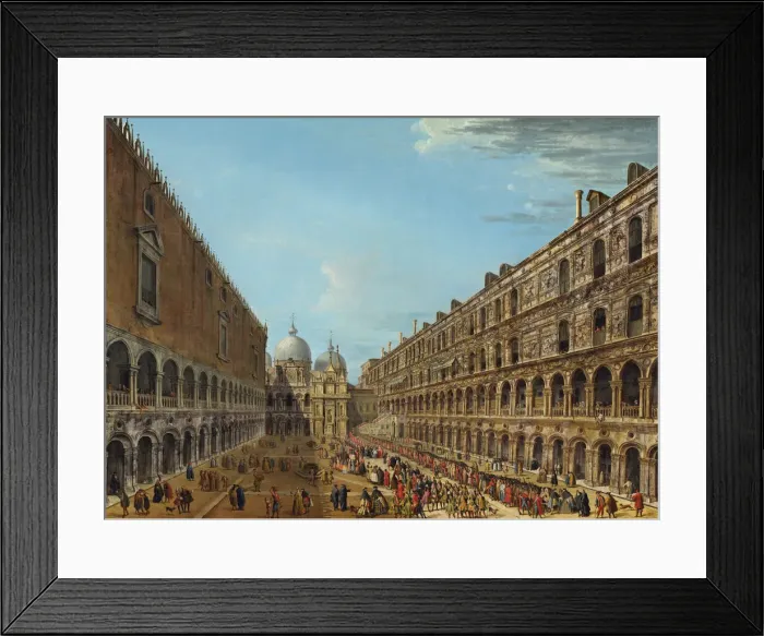 Framed Print : Procession in the Courtyard of the Ducal Palace, Venice, 1742 or after Framed Print : Procession in the Courtyard of the Ducal Palace, Venice, 1742 or after