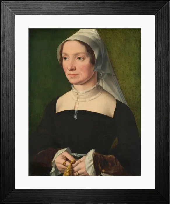 Framed Print : Wife of a Member of the de Hondecoeter Family, 1543. Creator: Antwerp 16th Century Framed Print : Wife of a Member of the de Hondecoeter Family, 1543. Creator: Antwerp 16th Century