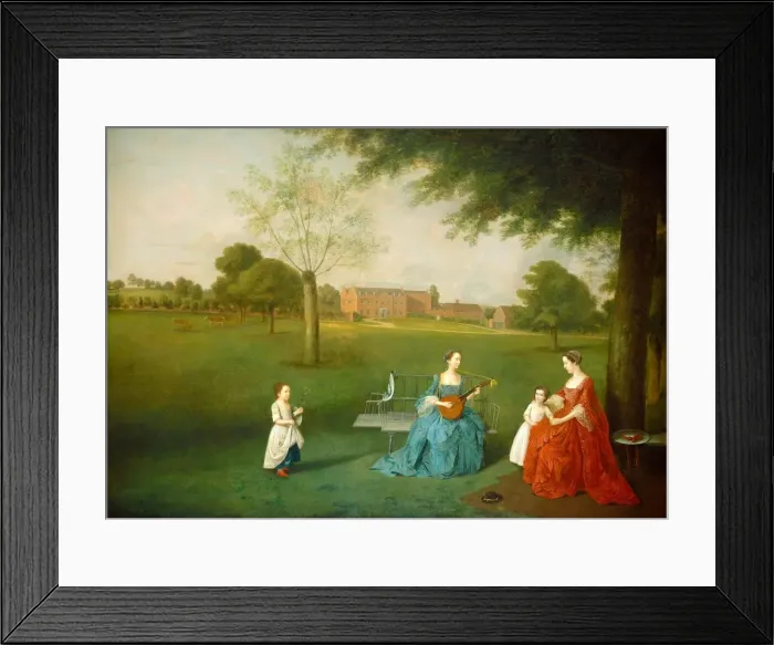 Framed Print : Members of the Maynard Family in the Park at Waltons, c. 1755 / 1762. Creator: Arthur Devis Framed Print : Members of the Maynard Family in the Park at Waltons, c. 1755 / 1762. Creator: Arthur Devis