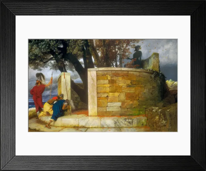 Framed Print : The Sanctuary of Hercules, 1884. Creator: Arnold Bocklin Framed Print : The Sanctuary of Hercules, 1884. Creator: Arnold Bocklin