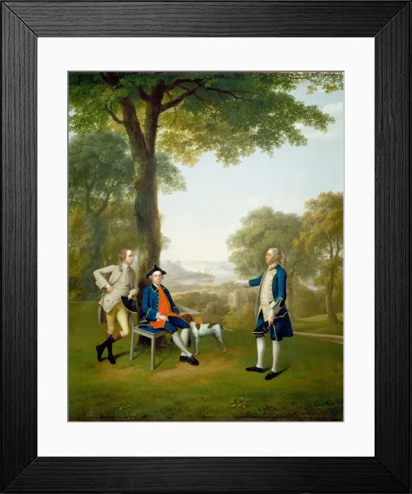 Framed Print : Arthur Holdsworth Conversing with Thomas Taylor and Captain Stancombe by River Dart, 1757 Framed Print : Arthur Holdsworth Conversing with Thomas Taylor and Captain Stancombe by River Dart, 1757