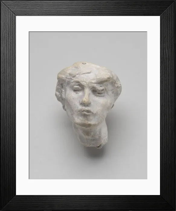 Framed Print : Head of a Woman, possibly 1880s. Creator: Auguste Rodin Framed Print : Head of a Woman, possibly 1880s. Creator: Auguste Rodin