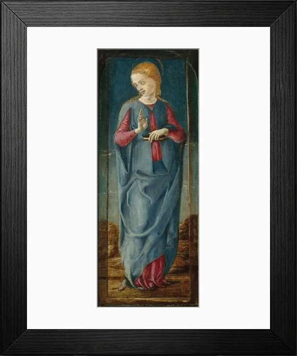 Framed Print : The Virgin Annunciate [middle right panel], c. 1470  /  1480. Creator: CosmeTura
