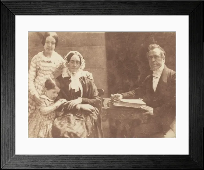 Framed Print : Rev Ebenezer Miller and family, 1843-1847. Creators: David Octavius Hill, Robert Adamson Framed Print : Rev Ebenezer Miller and family, 1843-1847. Creators: David Octavius Hill, Robert Adamson