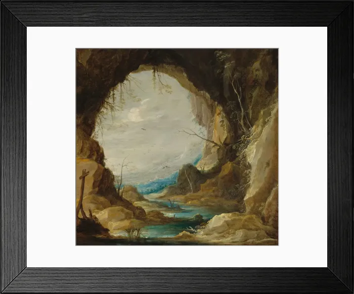 Framed Print : Vista from a Grotto, early 1630s. Creator: David Teniers II Framed Print : Vista from a Grotto, early 1630s. Creator: David Teniers II