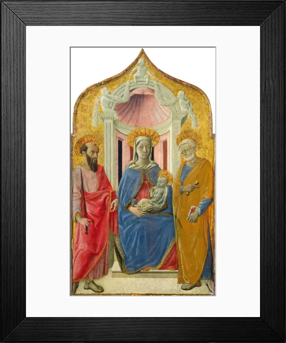 Framed Print : Madonna and Child Enthroned with Saint Peter and Saint Paul, c. 1430 Framed Print : Madonna and Child Enthroned with Saint Peter and Saint Paul, c. 1430