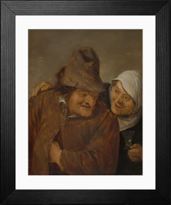 Framed Print : Two Peasants with a Glass of Wine, c. 1645. Creator: David Teniers II Framed Print : Two Peasants with a Glass of Wine, c. 1645. Creator: David Teniers II