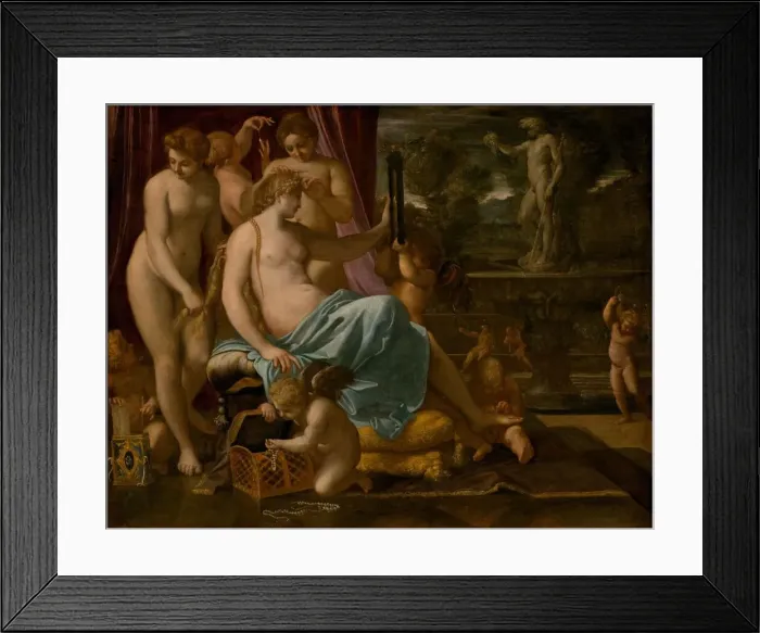Framed Print : Venus Adorned by the Graces, 1590 / 1595. Creator: Annibale Carracci Framed Print : Venus Adorned by the Graces, 1590 / 1595. Creator: Annibale Carracci