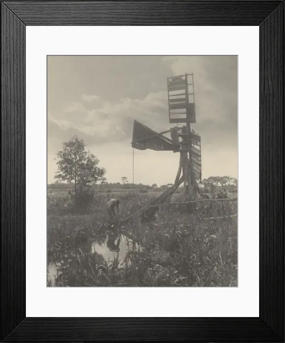 Framed Print : A Ruined Water-Mill, 1886. Creator: Dr Peter Henry Emerson Framed Print : A Ruined Water-Mill, 1886. Creator: Dr Peter Henry Emerson