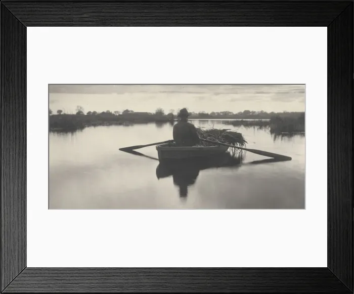 Framed Print : Rowing Home the Schoof-Stuff, 1886. Creators: Dr Peter Henry Emerson Framed Print : Rowing Home the Schoof-Stuff, 1886. Creators: Dr Peter Henry Emerson