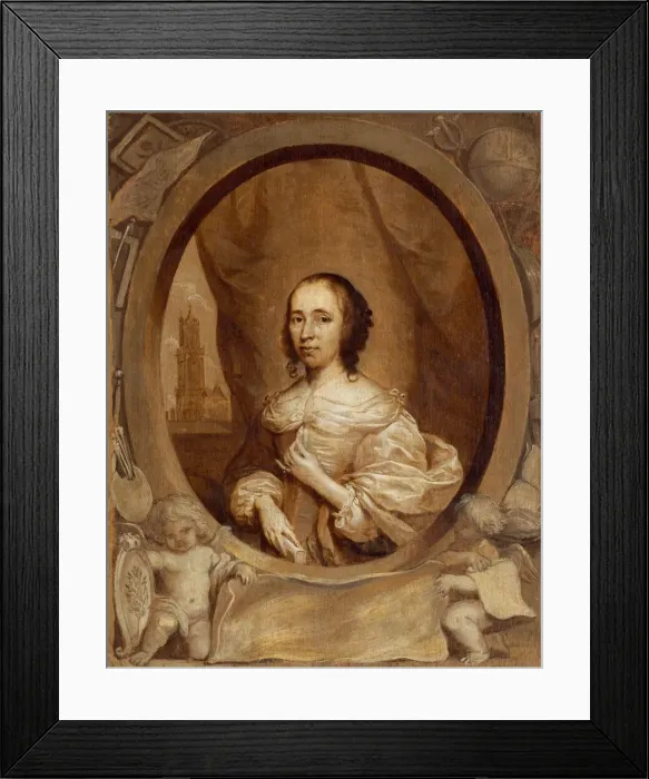 Framed Print : Anna Maria van Schurman, 1657. Creator: Cornelis Janssens van Ceulen Framed Print : Anna Maria van Schurman, 1657. Creator: Cornelis Janssens van Ceulen