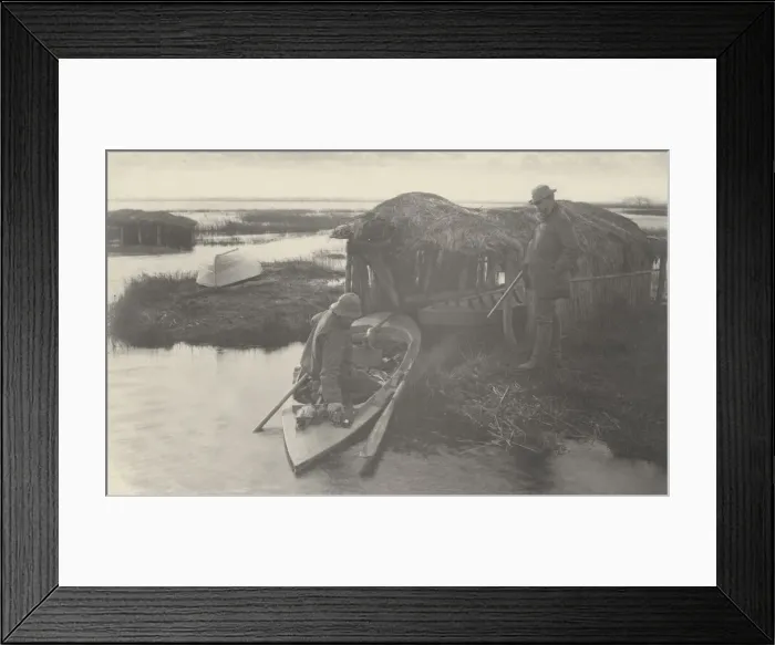 Framed Print : The Fowlers Return, 1886. Creators: Dr Peter Henry Emerson, Thomas Frederick Goodall Framed Print : The Fowlers Return, 1886. Creators: Dr Peter Henry Emerson, Thomas Frederick Goodall