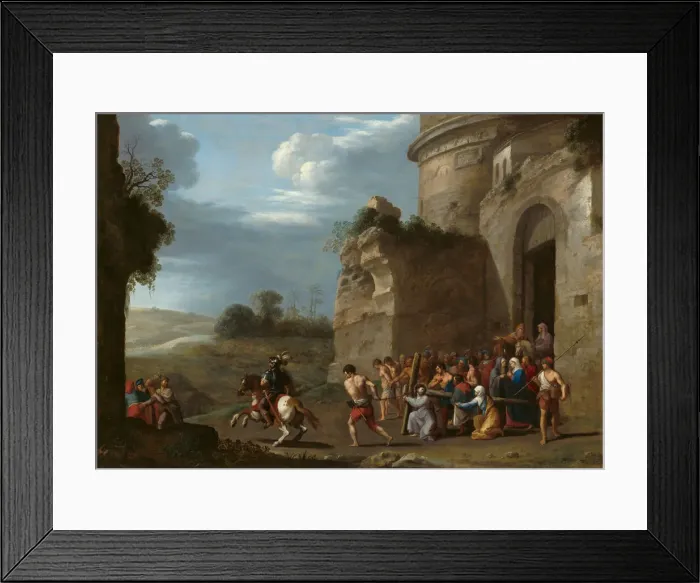 Framed Print : Christ Carrying the Cross, early 1620s. Creator: Cornelis van Poelenburch Framed Print : Christ Carrying the Cross, early 1620s. Creator: Cornelis van Poelenburch