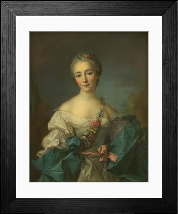 Framed Print : Portrait of a Young Woman, 1750 / 1760. Creator: Anon Framed Print : Portrait of a Young Woman, 1750 / 1760. Creator: Anon