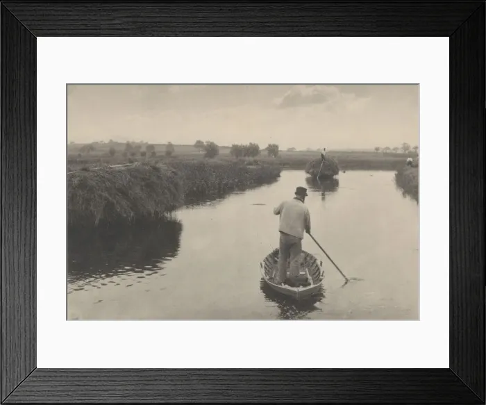Framed Print : Quanting the Marsh Hay, 1886. Creator: Dr Peter Henry Emerson Framed Print : Quanting the Marsh Hay, 1886. Creator: Dr Peter Henry Emerson
