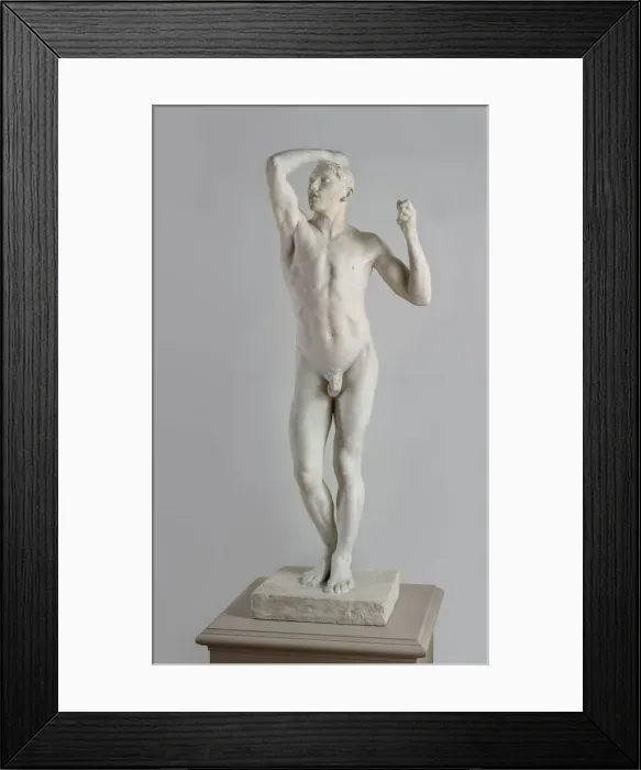 Framed Print : The Age of Bronze (L Age d Airain), model 1875-1876, cast 1898. Creator: Auguste Rodin Framed Print : The Age of Bronze (L Age d Airain), model 1875-1876, cast 1898. Creator: Auguste Rodin
