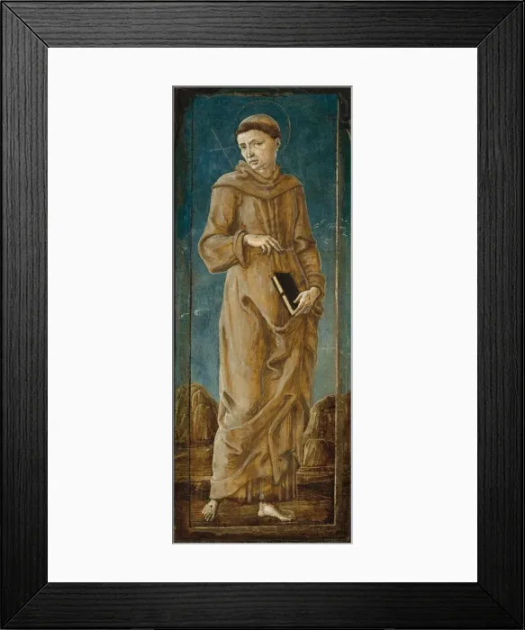 Framed Print : Saint Francis [far left panel], c. 1470  /  1480. Creator: CosmeTura