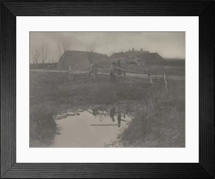 Framed Print : A Marsh Farm, 1886. Creators: Dr Peter Henry Emerson, Thomas Frederick Goodall Framed Print : A Marsh Farm, 1886. Creators: Dr Peter Henry Emerson, Thomas Frederick Goodall