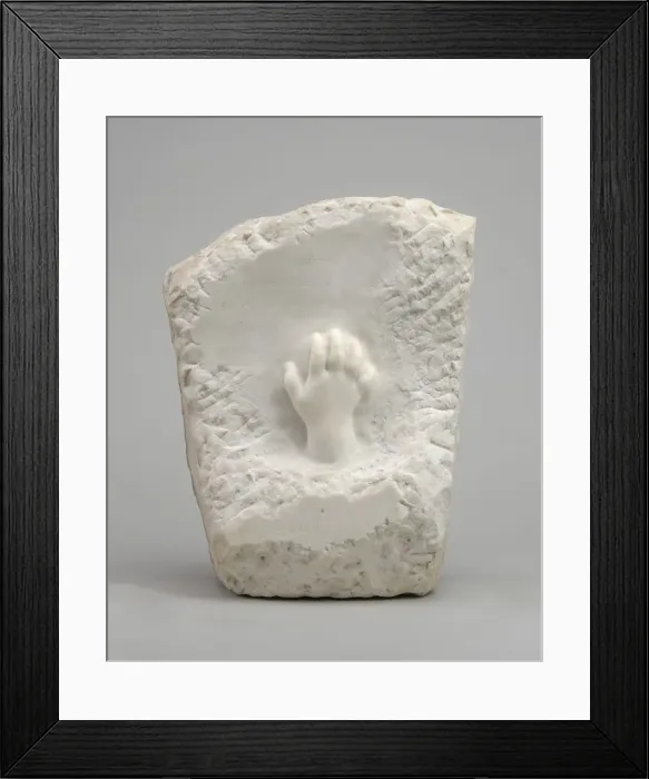 Framed Print : Memorial Relief (Hand of a Child), 1908. Creator: Auguste Rodin Framed Print : Memorial Relief (Hand of a Child), 1908. Creator: Auguste Rodin