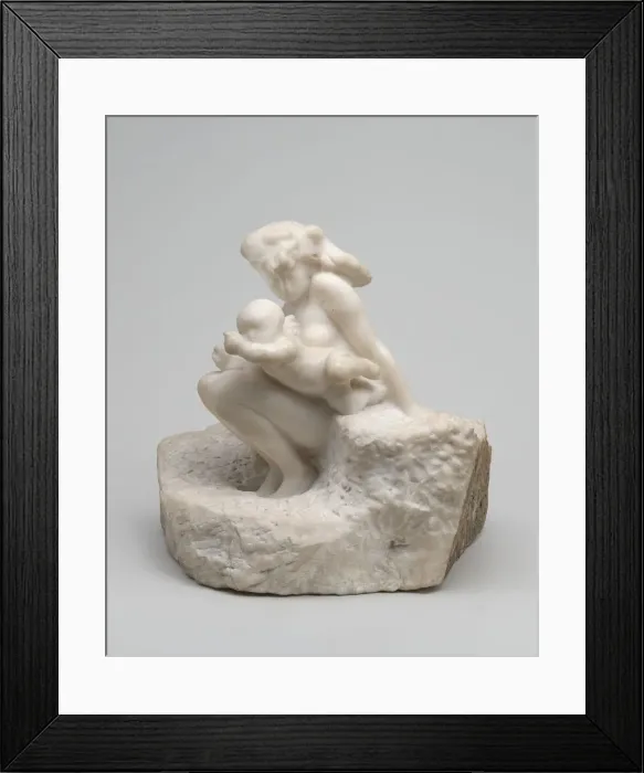Framed Print : Woman and Child (originally Premiere Impression d Amour), model c. 1885, carved c Framed Print : Woman and Child (originally Premiere Impression d Amour), model c. 1885, carved c