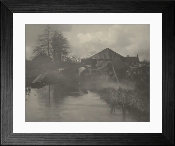 Framed Print : A Norfolk Boat-Yard, 1886. Creators: Dr Peter Henry Emerson, Thomas Frederick Goodall Framed Print : A Norfolk Boat-Yard, 1886. Creators: Dr Peter Henry Emerson, Thomas Frederick Goodall