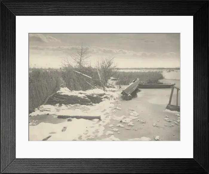 Framed Print : The First Frost, 1886. Creators: Dr Peter Henry Emerson, Thomas Frederick Goodall Framed Print : The First Frost, 1886. Creators: Dr Peter Henry Emerson, Thomas Frederick Goodall