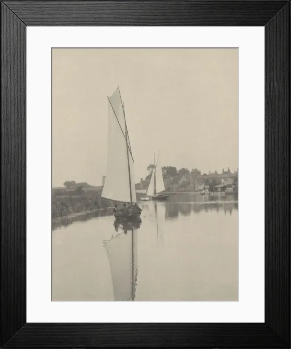 Framed Print : The Village of Horning, 1886. Creator: Dr Peter Henry Emerson Framed Print : The Village of Horning, 1886. Creator: Dr Peter Henry Emerson
