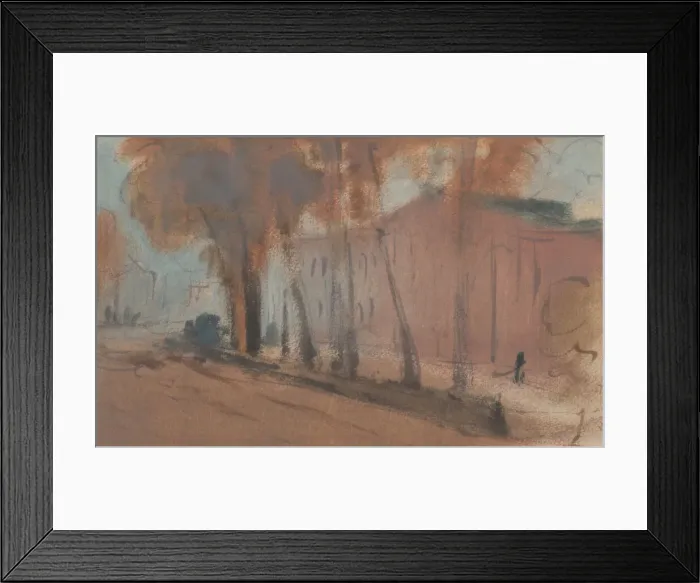 Framed Print : Building with Trees; Study for Chelsea Embankment, 1825 to 1827. Creator: Unknown Framed Print : Building with Trees; Study for Chelsea Embankment, 1825 to 1827. Creator: Unknown