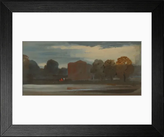 Framed Print : Landscape with Lake, 1828 to 1829. Creator: Unknown Framed Print : Landscape with Lake, 1828 to 1829. Creator: Unknown