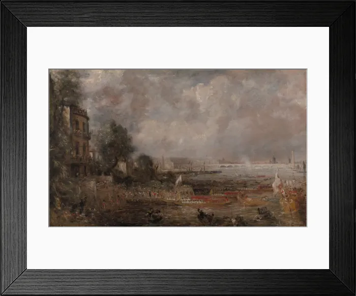 Framed Print : Half-size Sketch for The Opening of Waterloo Bridge (Whitehall Stairs, June 18 Framed Print : Half-size Sketch for The Opening of Waterloo Bridge (Whitehall Stairs, June 18