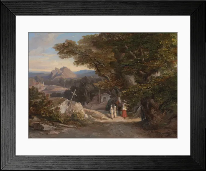 Framed Print : Between Olavano L Civitella, 1842. Creator: Edward Lear Framed Print : Between Olavano L Civitella, 1842. Creator: Edward Lear