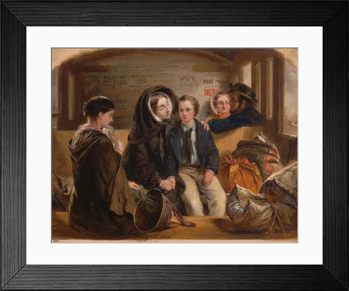 Framed Print : Second Class-The Parting. Thus part we rich in sorrow, parting poor. 1855 Framed Print : Second Class-The Parting. Thus part we rich in sorrow, parting poor. 1855