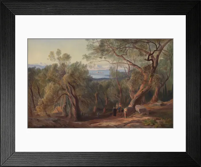 Framed Print : Corfu from Santa Decca, 1862. Creator: Edward Lear Framed Print : Corfu from Santa Decca, 1862. Creator: Edward Lear