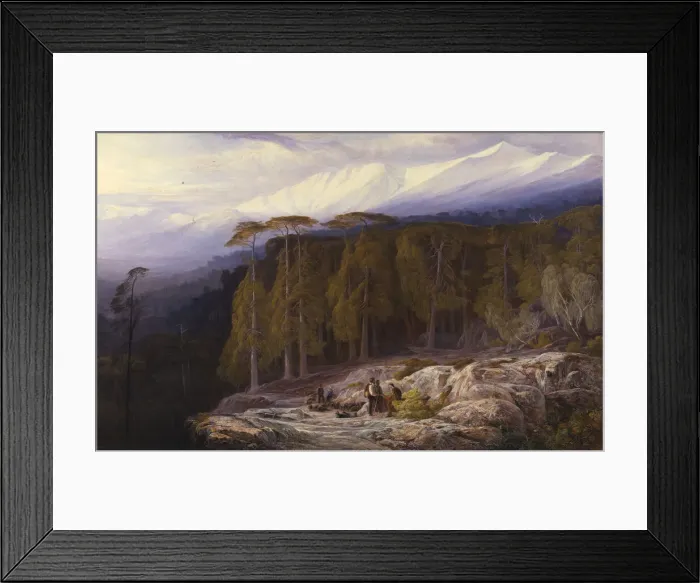 Framed Print : The Forest of Valdoniello, Corsica, 1869. Creator: Edward Lear Framed Print : The Forest of Valdoniello, Corsica, 1869. Creator: Edward Lear