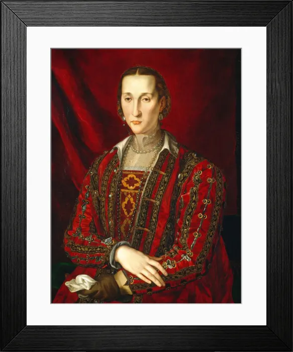 Framed Print : Eleonora di Toledo, c. 1560. Creator: Agnolo Bronzino
