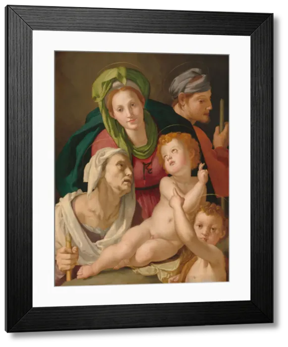 Framed Print : The Holy Family, c. 1527 / 1528. Creator: Agnolo Bronzino Framed Print : The Holy Family, c. 1527 / 1528. Creator: Agnolo Bronzino