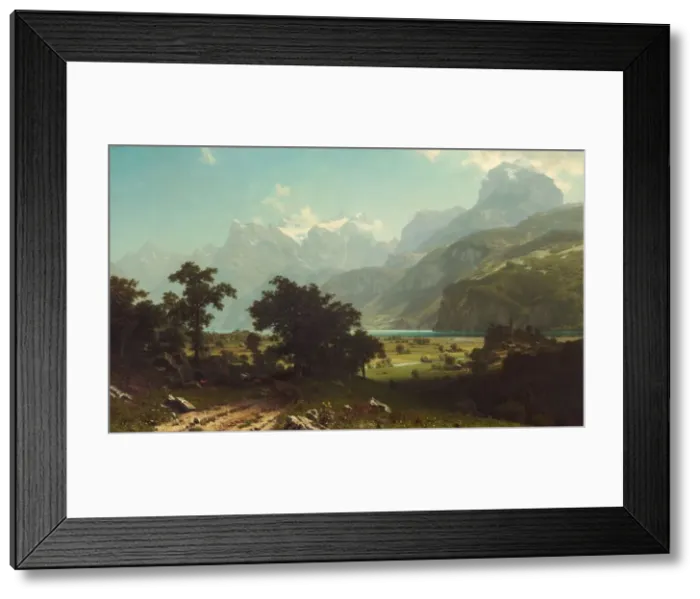Framed Print : Lake Lucerne, 1858. Creator: Albert Bierstadt Framed Print : Lake Lucerne, 1858. Creator: Albert Bierstadt