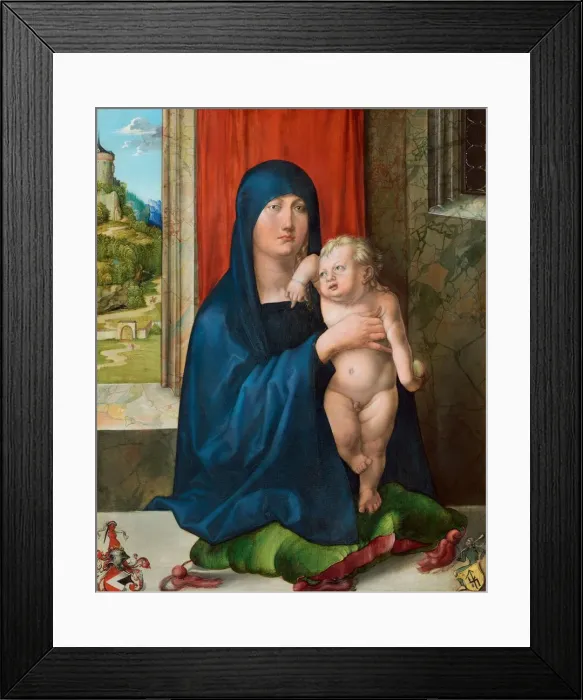 Framed Print : Madonna and Child [obverse], c. 1496 / 1499. Creator: Albrecht Durer