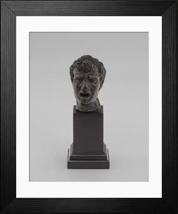 Framed Print : The Bust of a Man (Vulcan?). Creator: Andrea Briosco Framed Print : The Bust of a Man (Vulcan?). Creator: Andrea Briosco